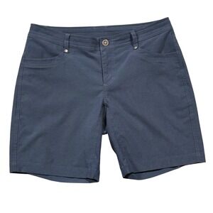 Kuhl Womens Trekr Shorts Size 6 Indigo Blue 8 Inch inseam Outdoor Performance